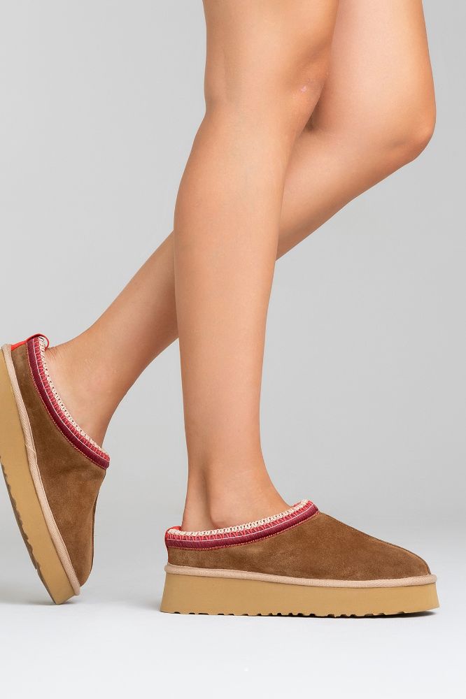 kadin-platform-taban-terlik-CAMEL SUET -UGG251501-0083948_0